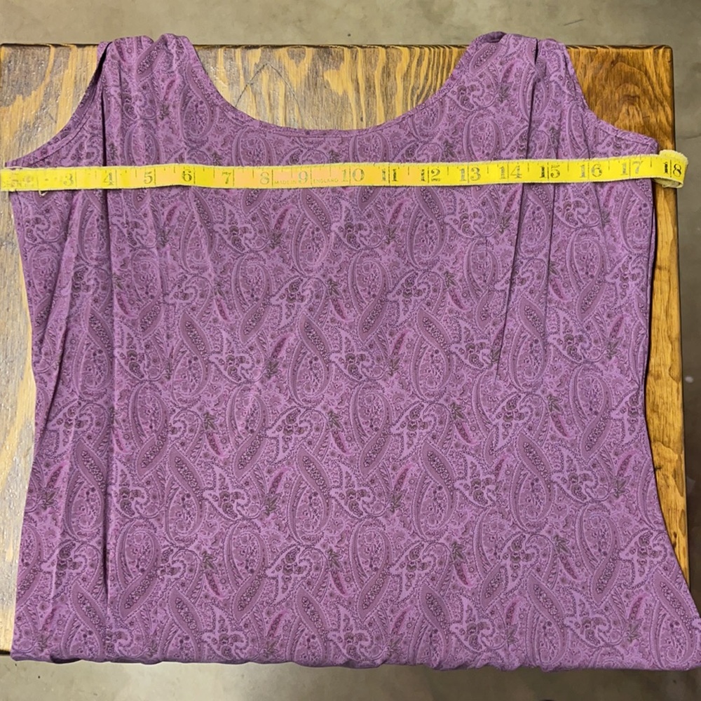 🎁NWT Hype Purple Paisley Dress Large🎁 - Picture 4 of 4